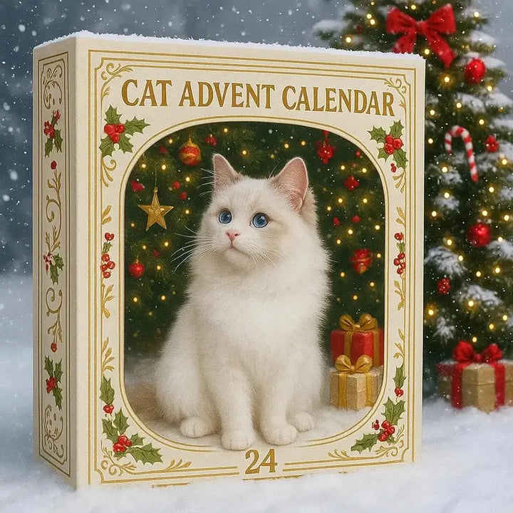 Calendrier de l'Avent festif avec 24 joyeux chats
