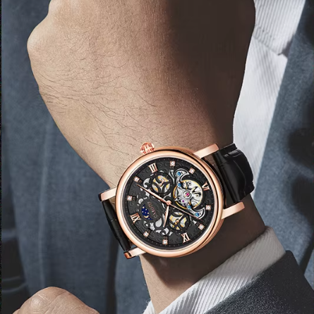 OROLOGIO MECCANICO AUTOMATICO IN PELLE DA UFFICIO™ - Olsen & Olsen