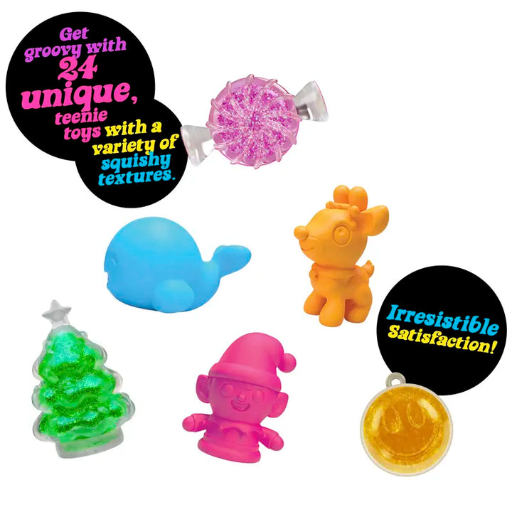 MerrySqueeze™ – Calendrier de l'Avent Festif avec 24 Jouets Fidget Amusants