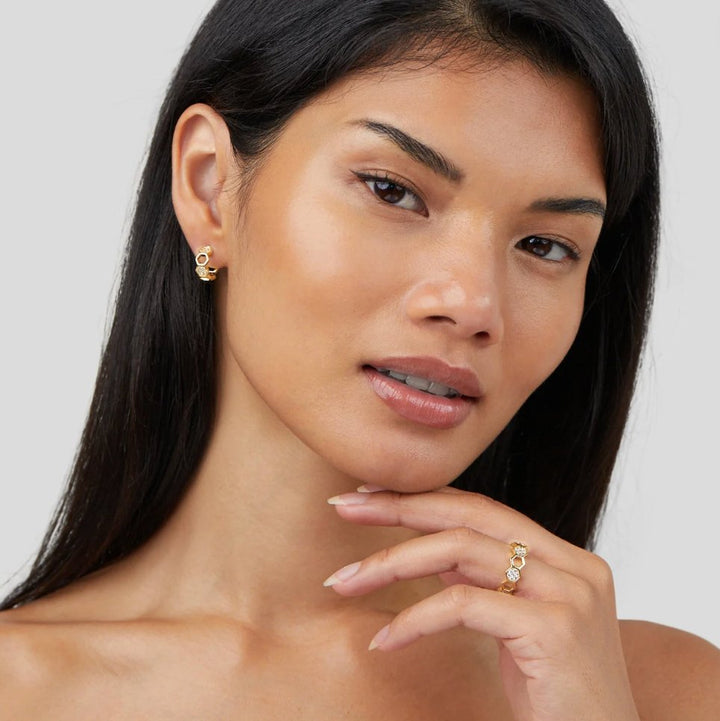 Abeille - Anello in oro e cristallo