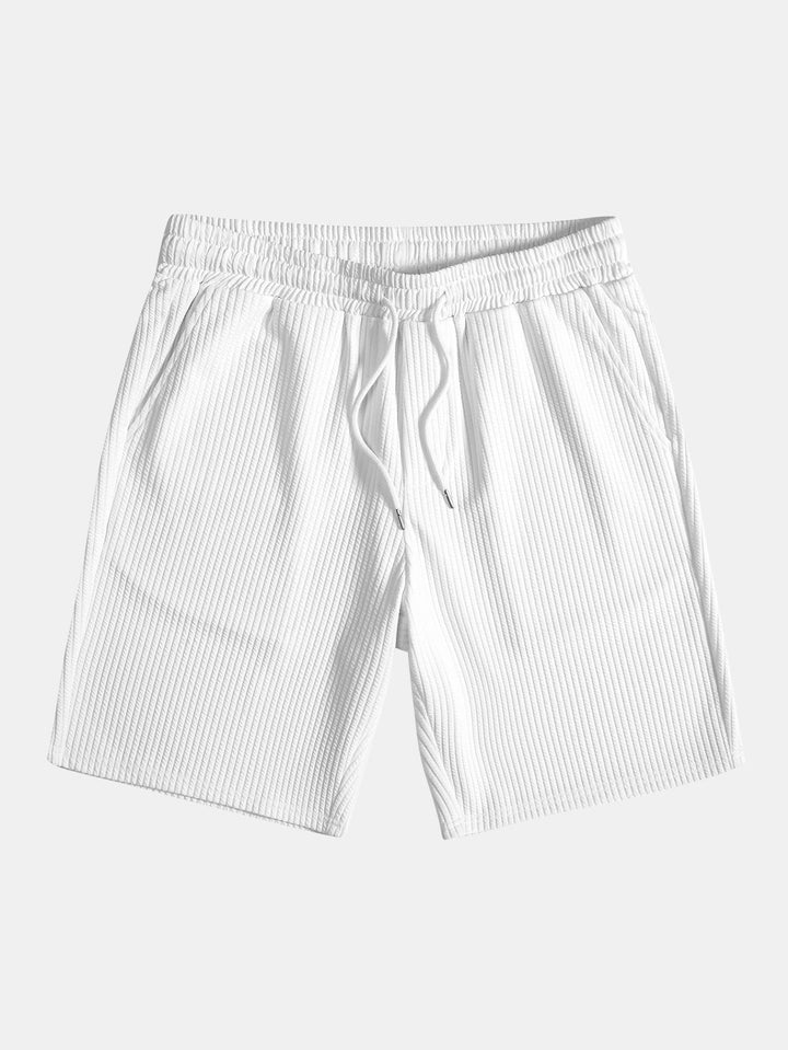 Camicia e pantaloni corti con colletto a coste muscolari