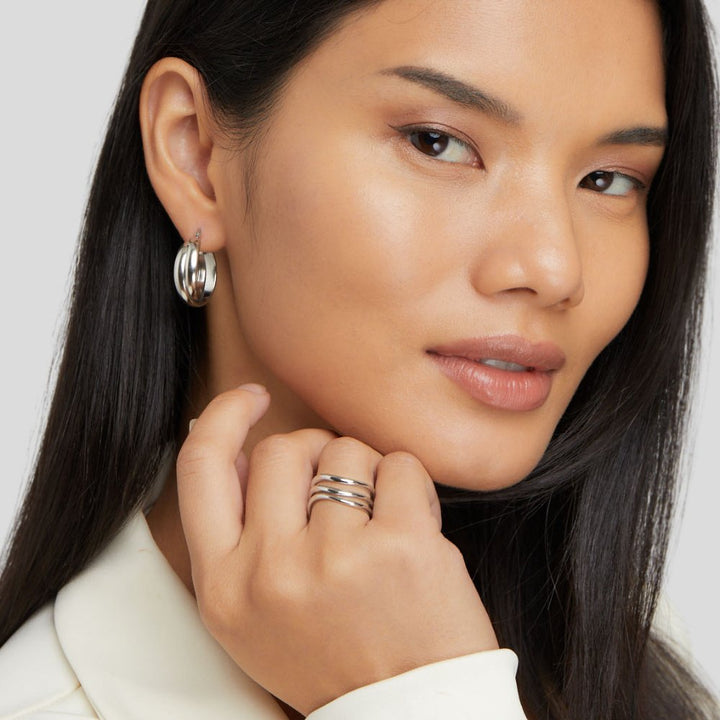 Anello in argento Kiya a strati