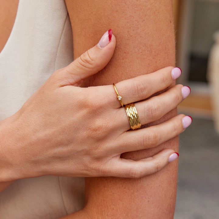 Amore - Anello a forma di cuore in cristallo